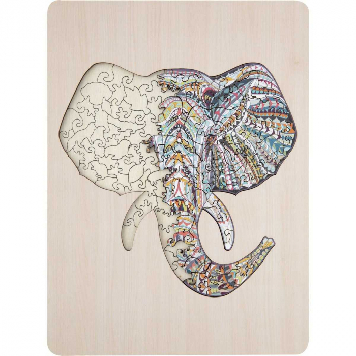 Puzzle Lemn Elefant, 137 piese, 30x22.5 cm Grafix GR400072 [2]