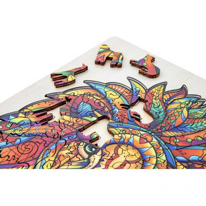 Puzzle Lemn Leu, 140 piese, 30x22.5 cm Grafix GR400044 [2]