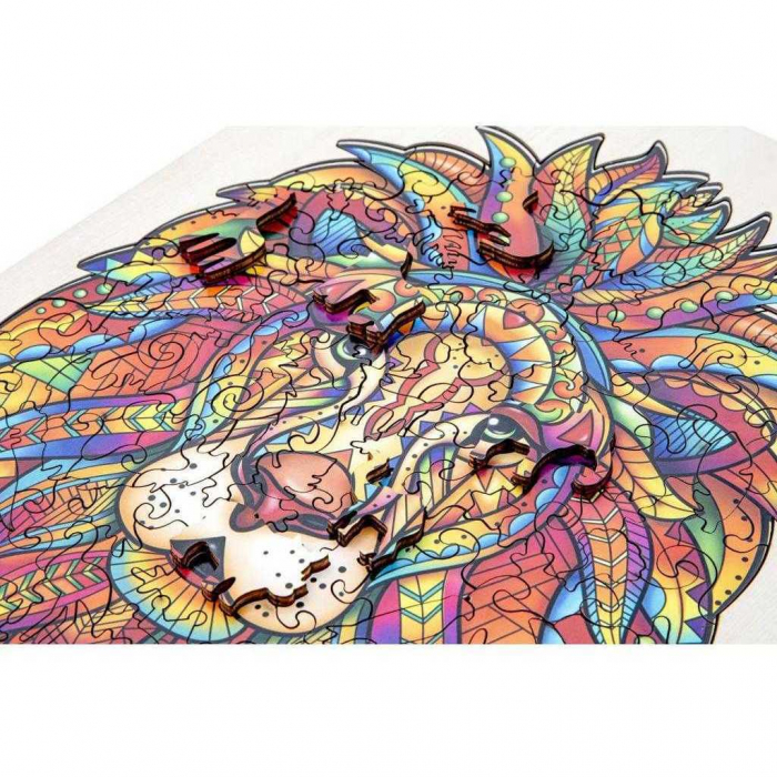 Puzzle Lemn Leu, 140 piese, 30x22.5 cm Grafix GR400044 [5]