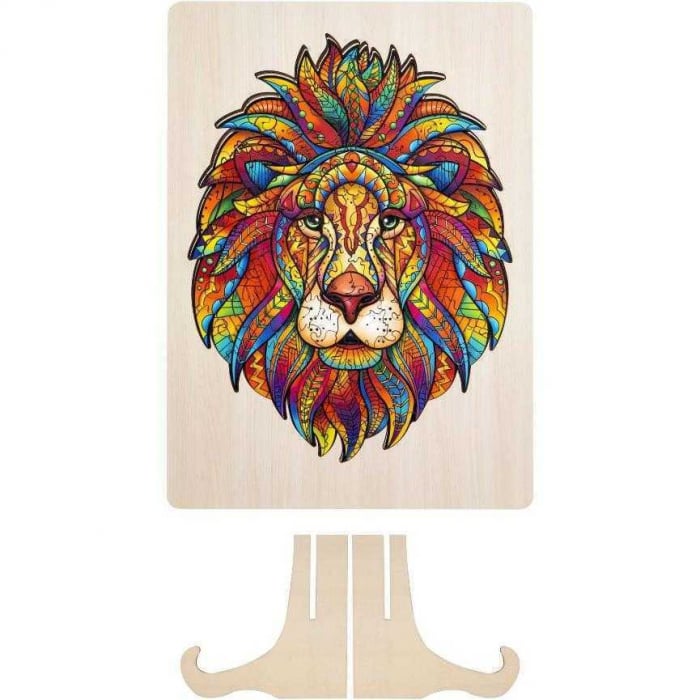 Puzzle Lemn Leu, 140 piese, 30x22.5 cm Grafix GR400044 [4]