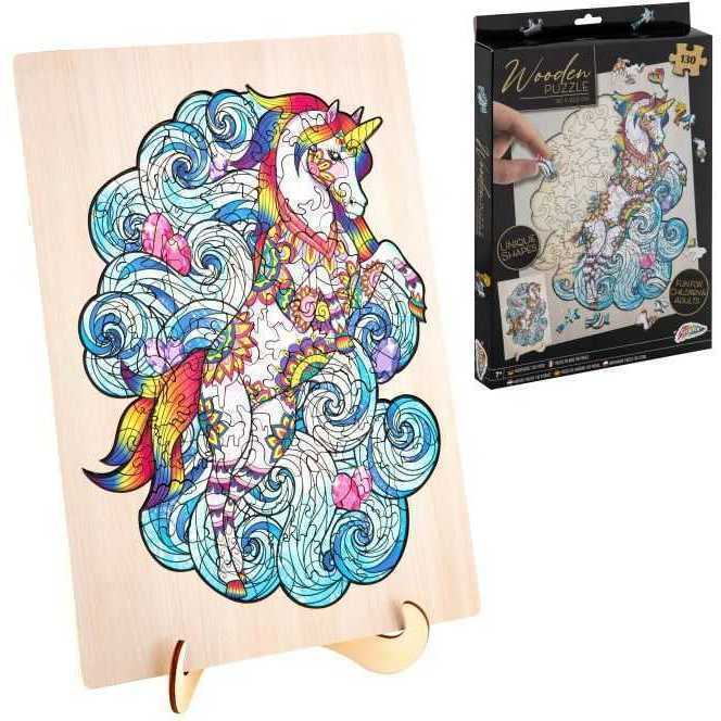 Puzzle Lemn Unicorn, 130 piese, 30x22.5 cm Grafix GR400045 [2]