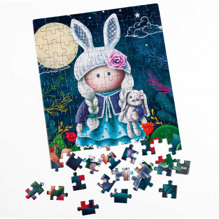 Puzzle Little Bunny Doll, 23x30 cm, 120 piese De.tail DT100-01 [2]