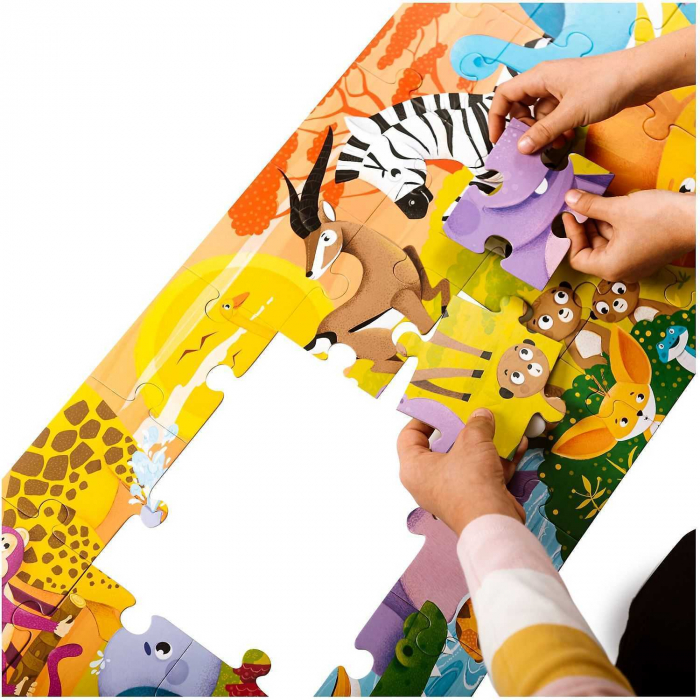 Puzzle Lung Safari, 40 piese, 98x33 cm Mimorello EK6664 [3]