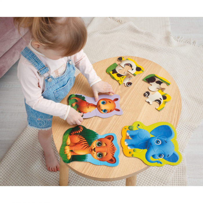 Puzzle Maxi Bebelusi Animale de la Zoo, 13 piese Roter Kafer RK1210-02 [5]