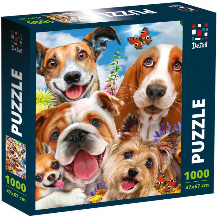 Puzzle Pooch Selfie, 47x67 cm, 1000 piese De.tail DT1000-04 [1]