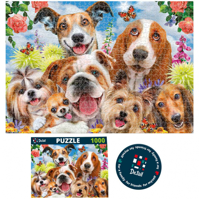 Puzzle Pooch Selfie, 47x67 cm, 1000 piese De.tail DT1000-04 [2]