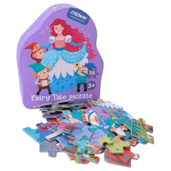 Puzzle poveste – Alba ca zapada, 36 piese Mideer MD3059 [3]