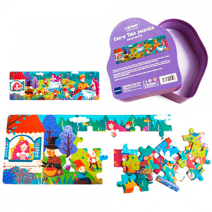 Puzzle poveste – Alba ca zapada, 36 piese Mideer MD3059 [4]