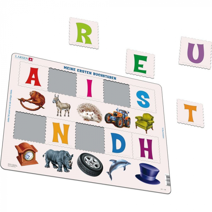 Puzzle Primele Cuvinte in Limba Germana, 10 piese Larsen LRLS1-DE [2]