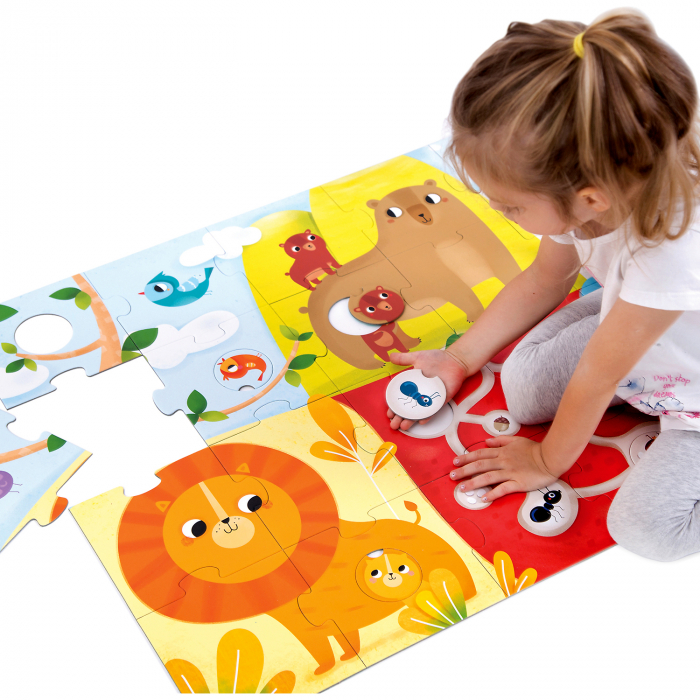 Puzzle Suuper mare Potriveste Animalele, 34 piese, 96x64cm Banana Panda BP49025 [2]