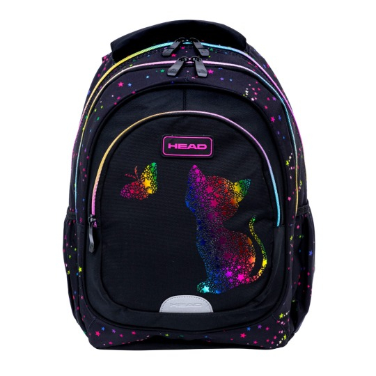 Rucsac școlar negru  Kitty  Ombre rainbow 3 compartimente Astra [1]