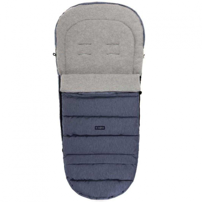 Sac de iarna pentru carucior si scaun auto iGrow 2.0 cu lana oaie Premium Melange Womar Zaffiro 3Z-IGW-PM [2]