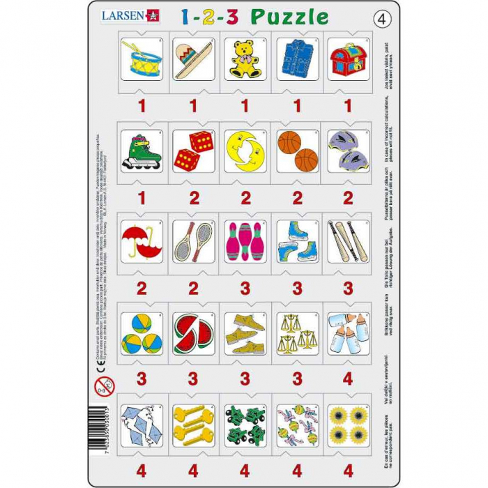 Set 12 Puzzle-uri 1-2-3, 25 Piese Larsen LRP46 [4]