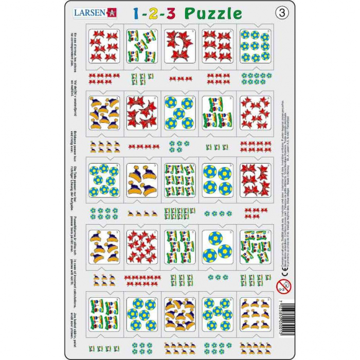 Set 12 Puzzle-uri 1-2-3, 25 Piese Larsen LRP46 [2]