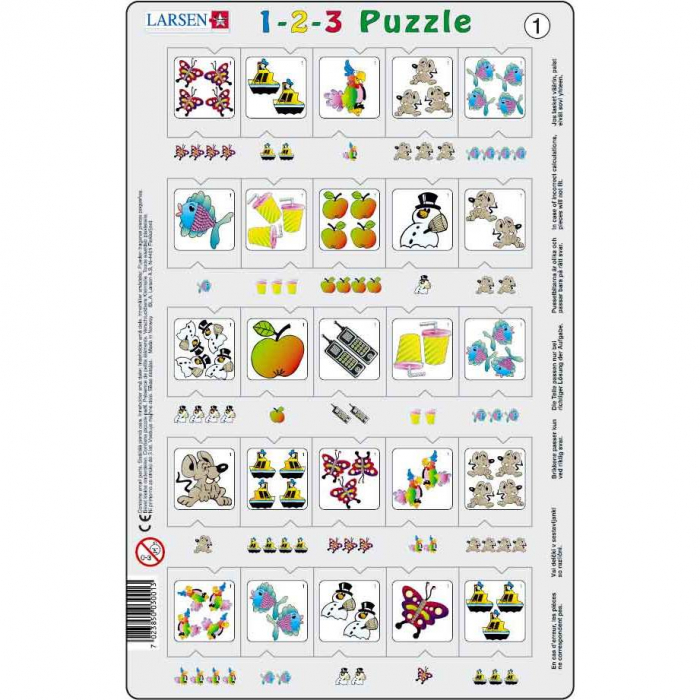 Set 12 Puzzle-uri 1-2-3, 25 Piese Larsen LRP46 [3]