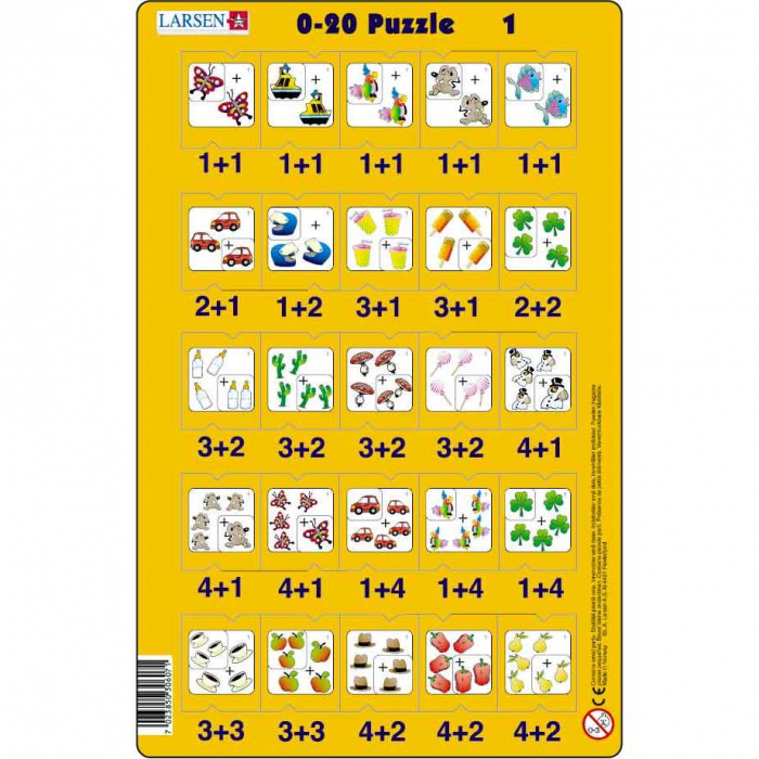 Set 16 Puzzle-uri 0 - 20, 25 Piese Larsen LRP47 [3]