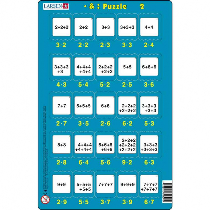 Set 16 Puzzle-uri Inmultire si Impartire, 25 Piese Larsen LRP49 [5]
