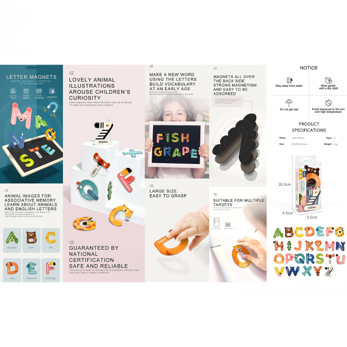 Set 26 litere magnetice Mideer MD2064 [2]
