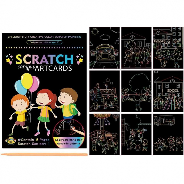 Set 9 planse razuibile Scratch ArtCards Bambinice BN047 [3]