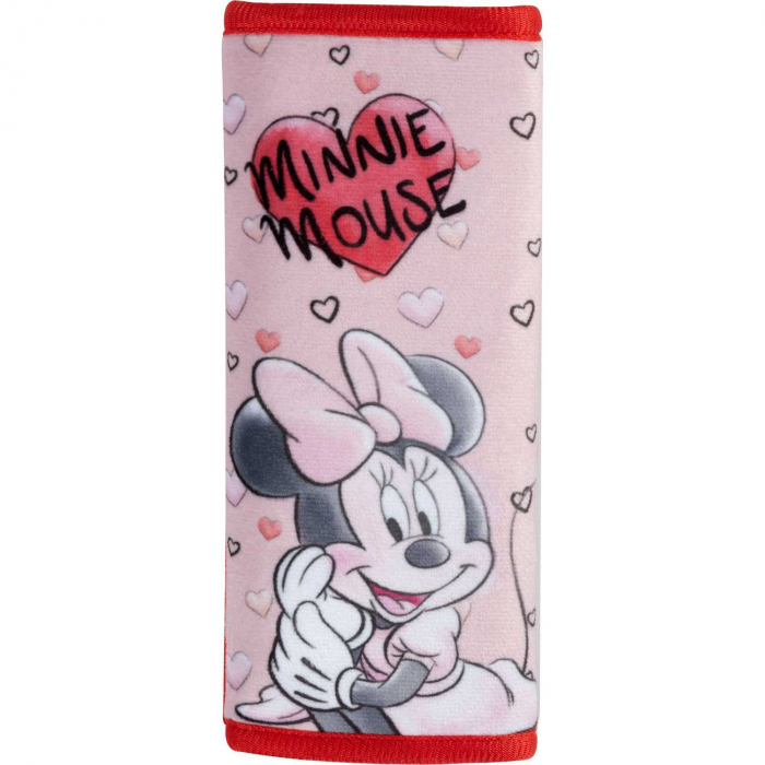 Set calatorie 3 piese, Aparatoare pentru scaun, Perna gat si Protectie centura de siguranta Minnie Hearts TataWay CZ3103415 [2]