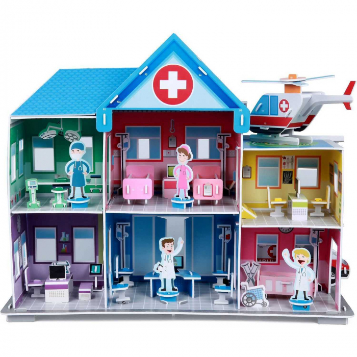 Set constructie puzzle 3D -  Spital Fiesta Crafts FCT-3048 [5]