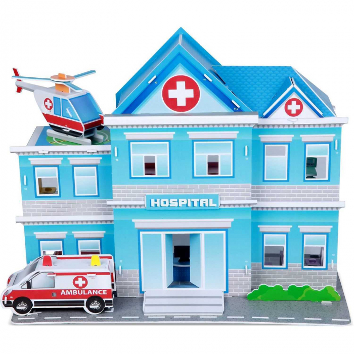 Set constructie puzzle 3D -  Spital Fiesta Crafts FCT-3048 [2]