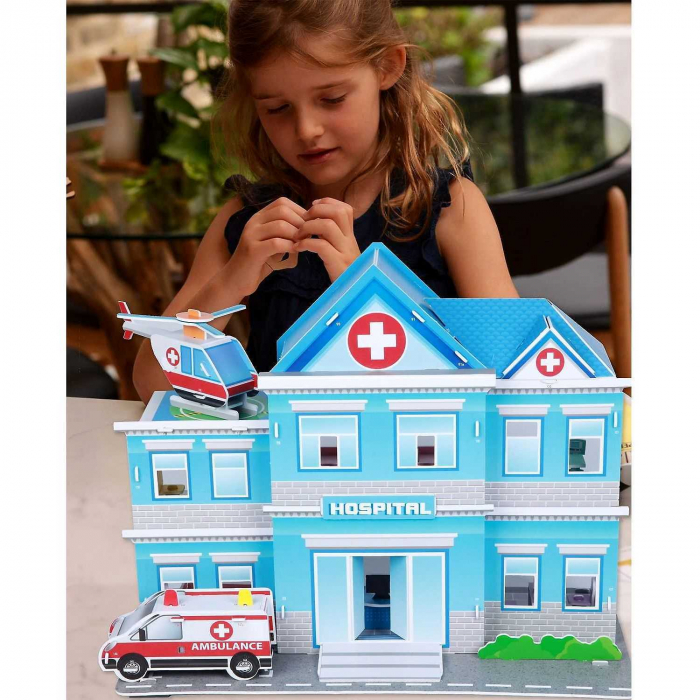 Set constructie puzzle 3D -  Spital Fiesta Crafts FCT-3048 [4]