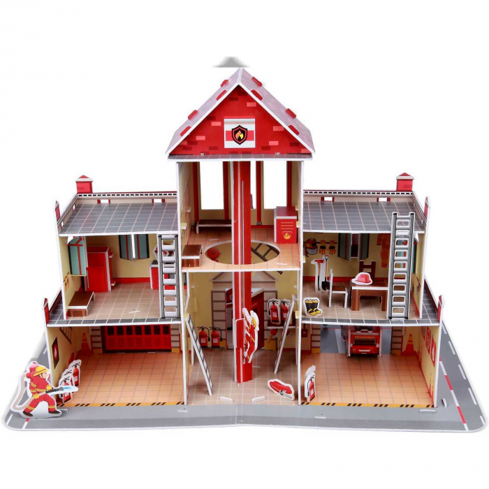Set constructie puzzle 3D -  Statie de pompieri Fiesta Crafts FCT-3047 [4]