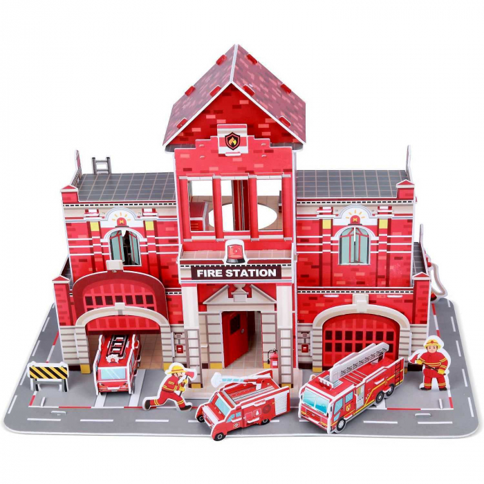 Set constructie puzzle 3D -  Statie de pompieri Fiesta Crafts FCT-3047 [3]
