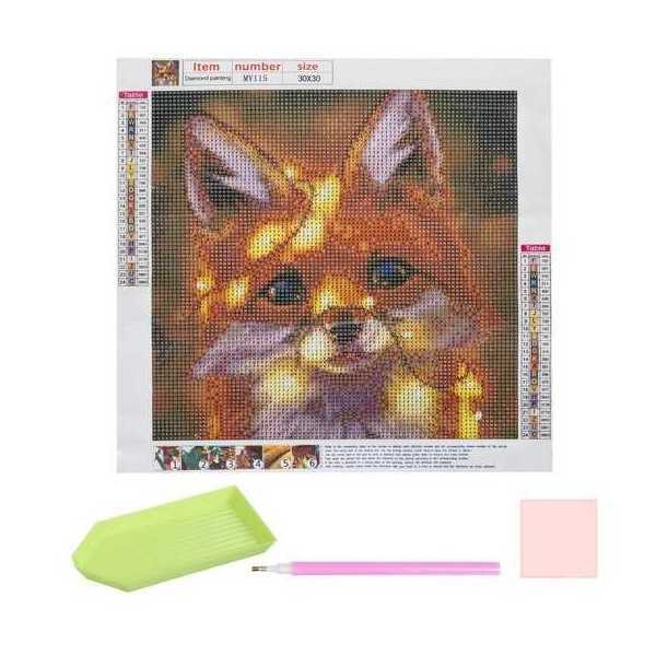 Set creativ cu diamante rotunde Diamond Painting 30x30 cm Vulpita Iso Trade MY17880 [3]