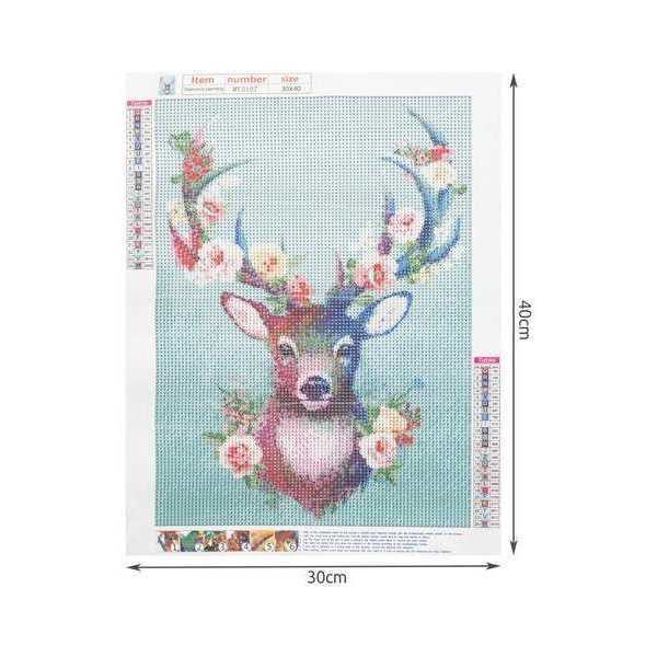 Set creativ cu diamante rotunde Diamond Painting 40x30 cm Caprioara Iso Trade MY17810 [4]