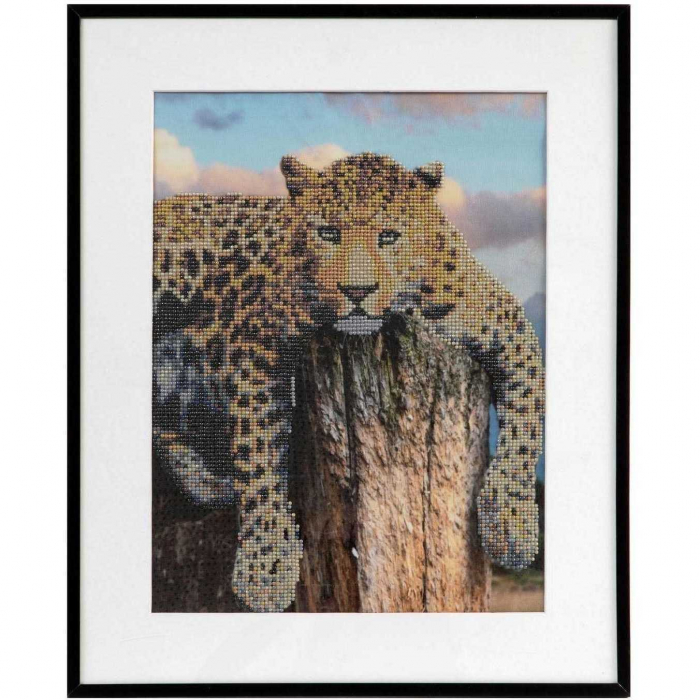 Set creativ cu diamante rotunde Diamond Painting 40x50 cm Leopard Grafix GRCR1057-GE [3]