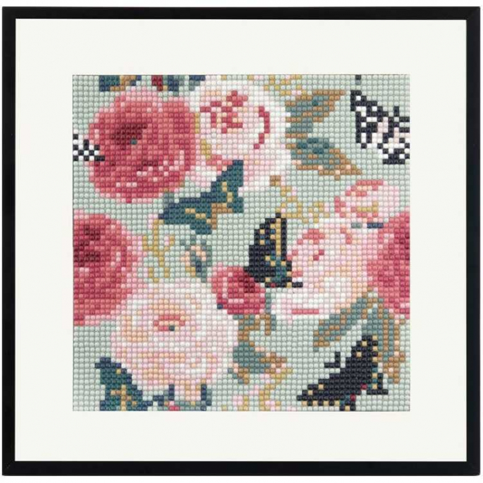 Set creativ cu diamante rotunde Trandafiri Diamond Painting 20x20 cm Grafix GRCR2092-23GE3 [3]