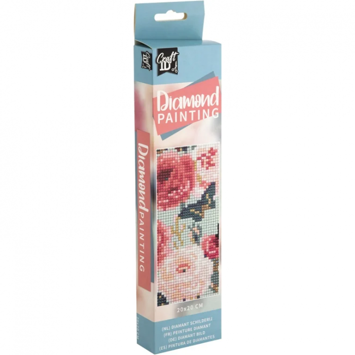 Set creativ cu diamante rotunde Trandafiri Diamond Painting 20x20 cm Grafix GRCR2092-23GE3 [2]