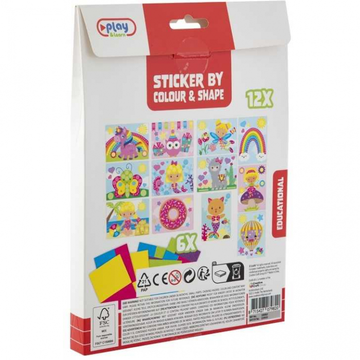 Set creativ cu stickere pe culori si forme Grafix GR100062 [2]
