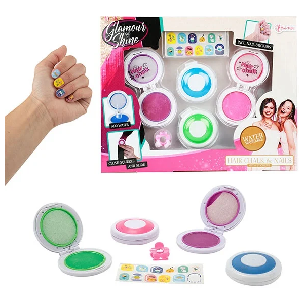 Set creta par 4 culori cu suport inclus Glamour Shine Toi-Toys TT45745A [5]