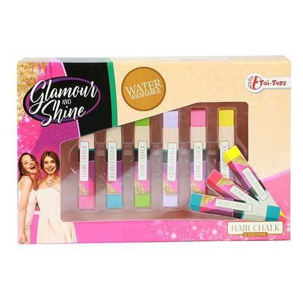 Set creta par 6 culori Glamour Shine Toi-Toys TT45783A [3]