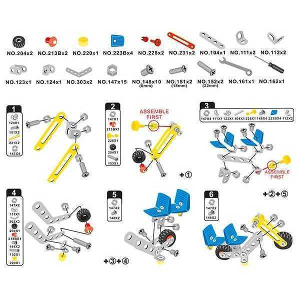 Set de Constructie Metalic Vehicule Metal 3D Toi-Toys TT43212Z [3]
