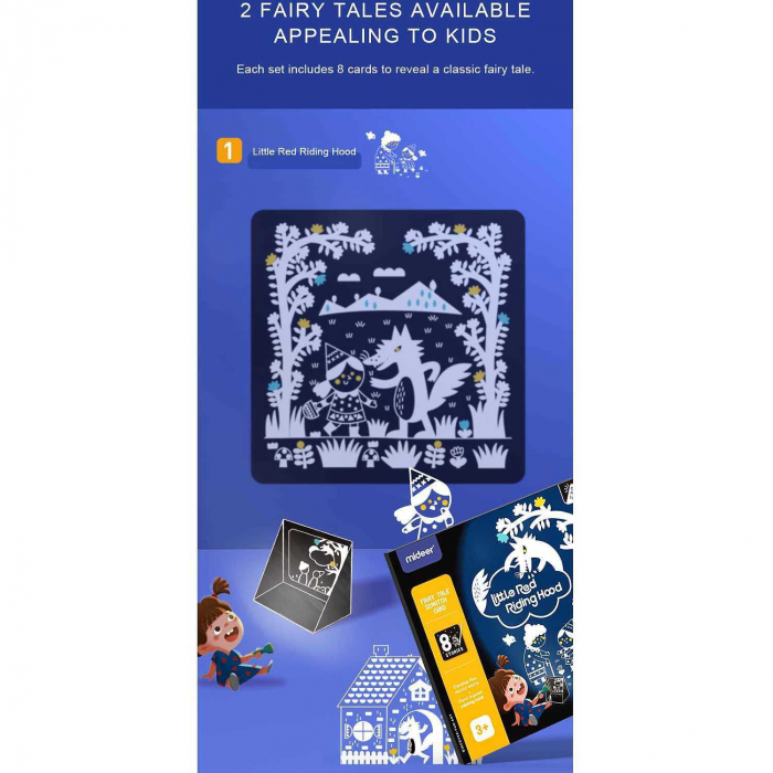 Set educativ 2 in 1: Scratch art si proiector poveste Scufita Rosie Mideer MD4148 [2]
