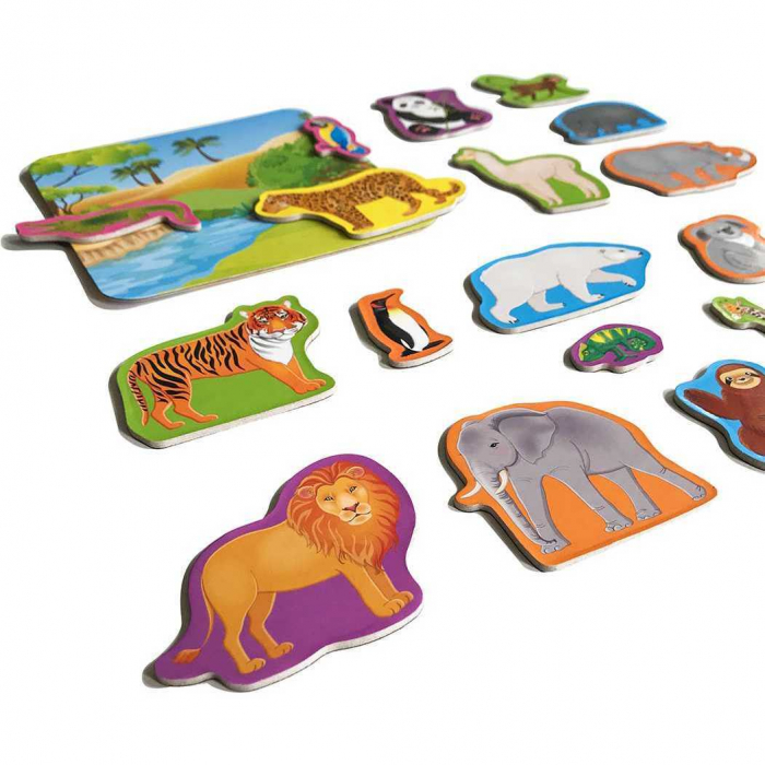 Set magnetic Animale de la Zoo cu Plansa magnetica inclusa, 19 piese Roter Kafer RK2090-02 [2]
