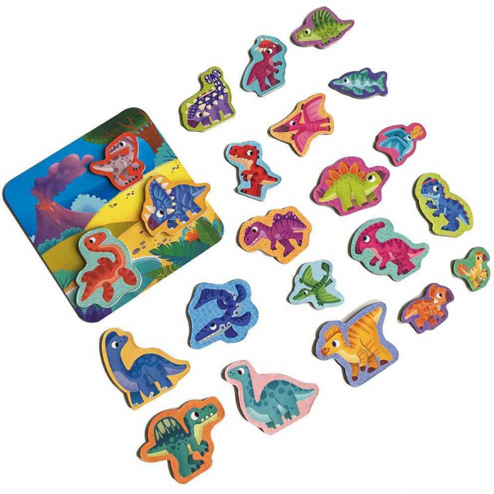 Set magnetic Dinozauri cu Plansa magnetica inclusa, 22 piese Roter Kafer RK2090-03 [3]