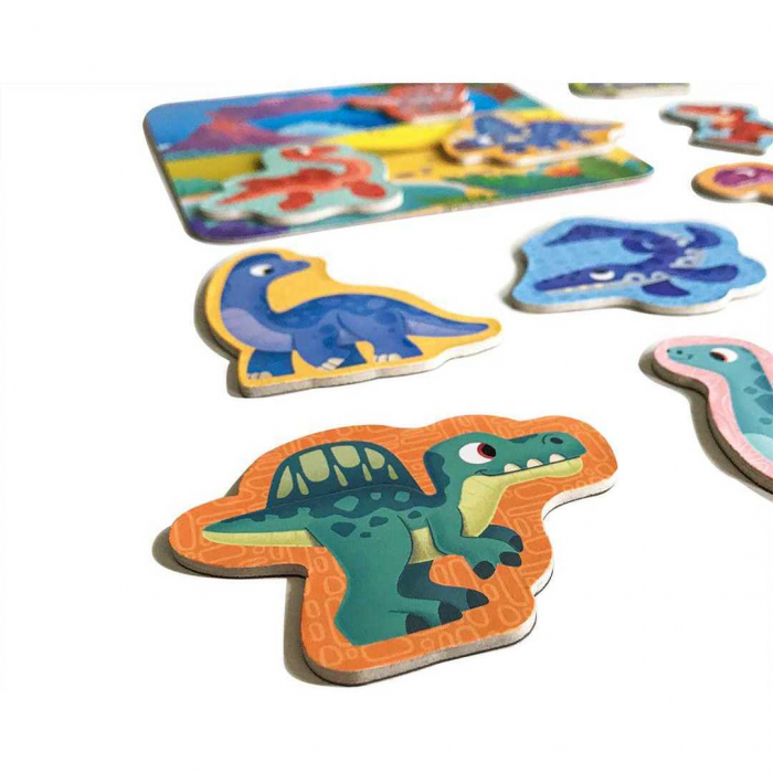 Set magnetic Dinozauri cu Plansa magnetica inclusa, 22 piese Roter Kafer RK2090-03 [5]