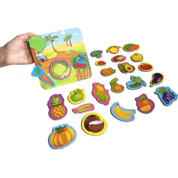 Set magnetic Fructe si Legume cu Plansa magnetica inclusa, 24 piese Roter Kafer RK2090-06 [5]