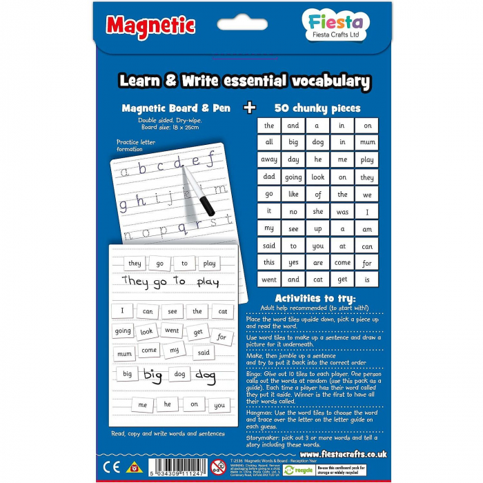 Set magnetic - Primele cuvinte in limba Engleza, prescolari Fiesta Crafts FCT-2536 [3]