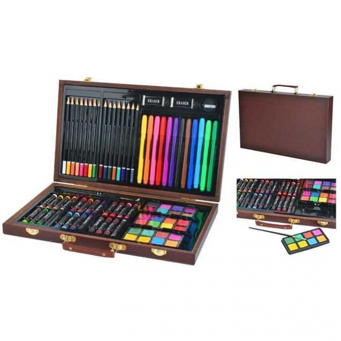 Set pentru pictura 81 piese cu geanta lemn inclusa Iso Trade MY17819 [4]