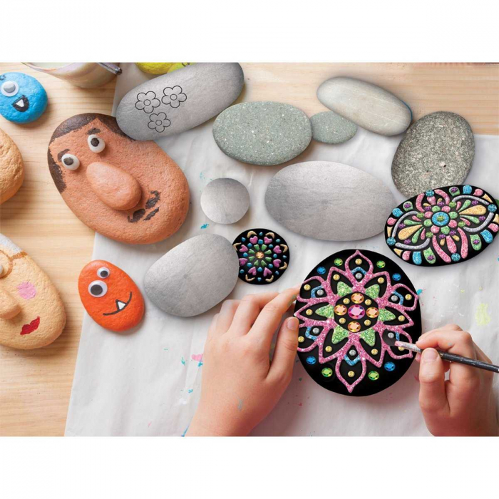 Set pictura pe pietre Sparkling Mandala 11 piese Grafix GR200036 [4]