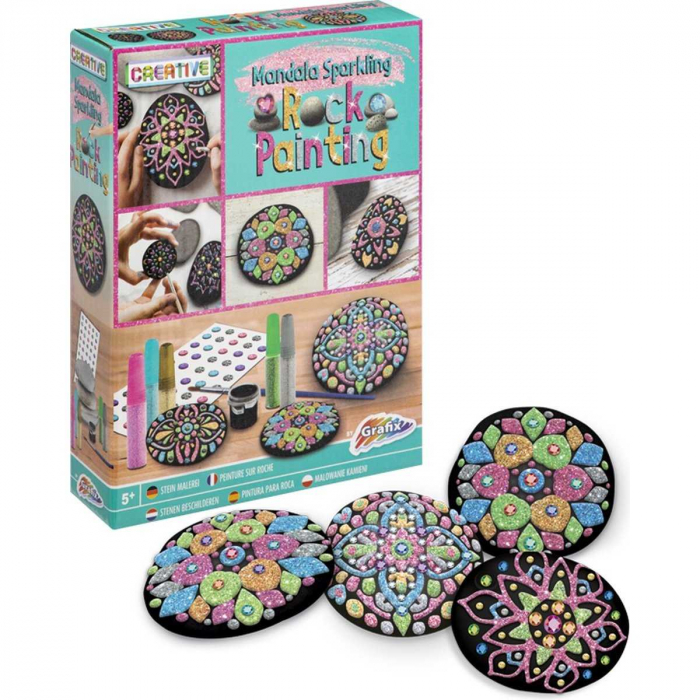 Set pictura pe pietre Sparkling Mandala 11 piese Grafix GR200036 [3]