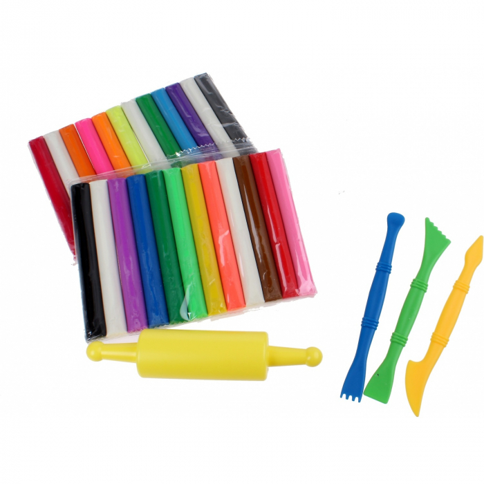 Set plastilina 24 culori, 28 piese Moses MS04003 [4]