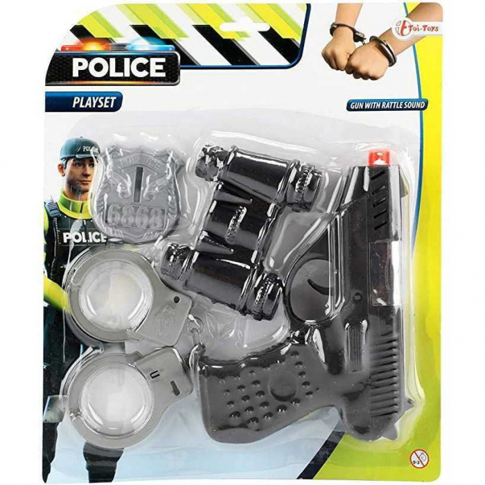 Set politie SWAT 4 piese cu pistol si catuse Toi-Toys TT14150A [3]