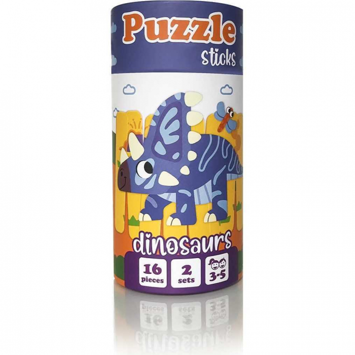 Set puzzle-uri din betisoare Dinozauri, 16 piese Roter Kafer RK1090-02 [2]
